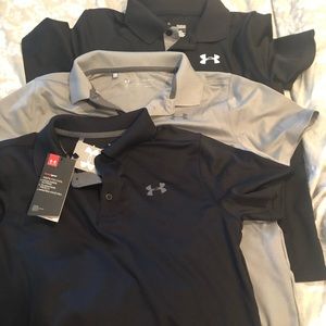3 boys under armour polos size L SOLD